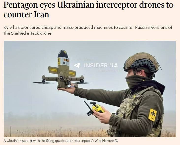 Pentagon va Fors ko‘rfazi davlatlari Ukrainadan himoyalanish dronlarini olmoqchi