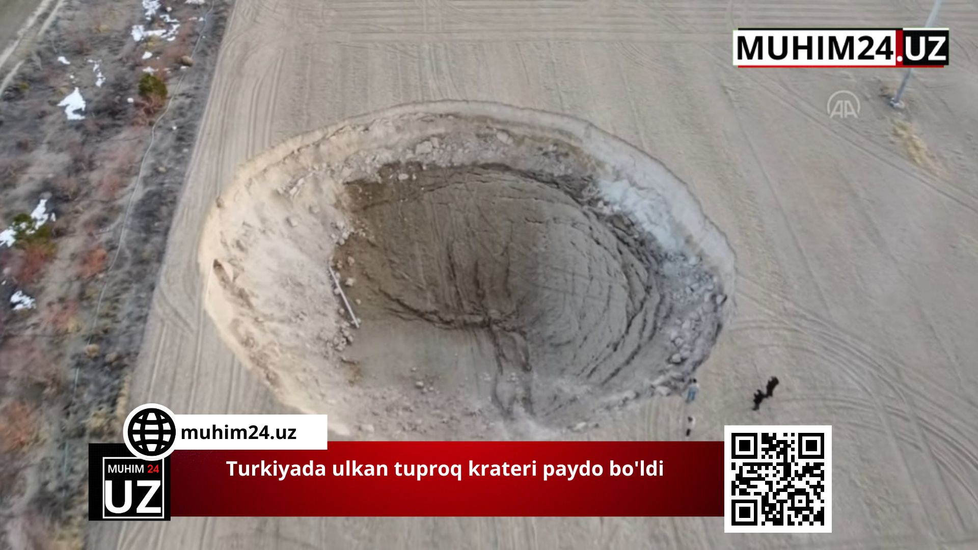 Turkiyada ulkan tuproq krateri paydo bo’ldi
