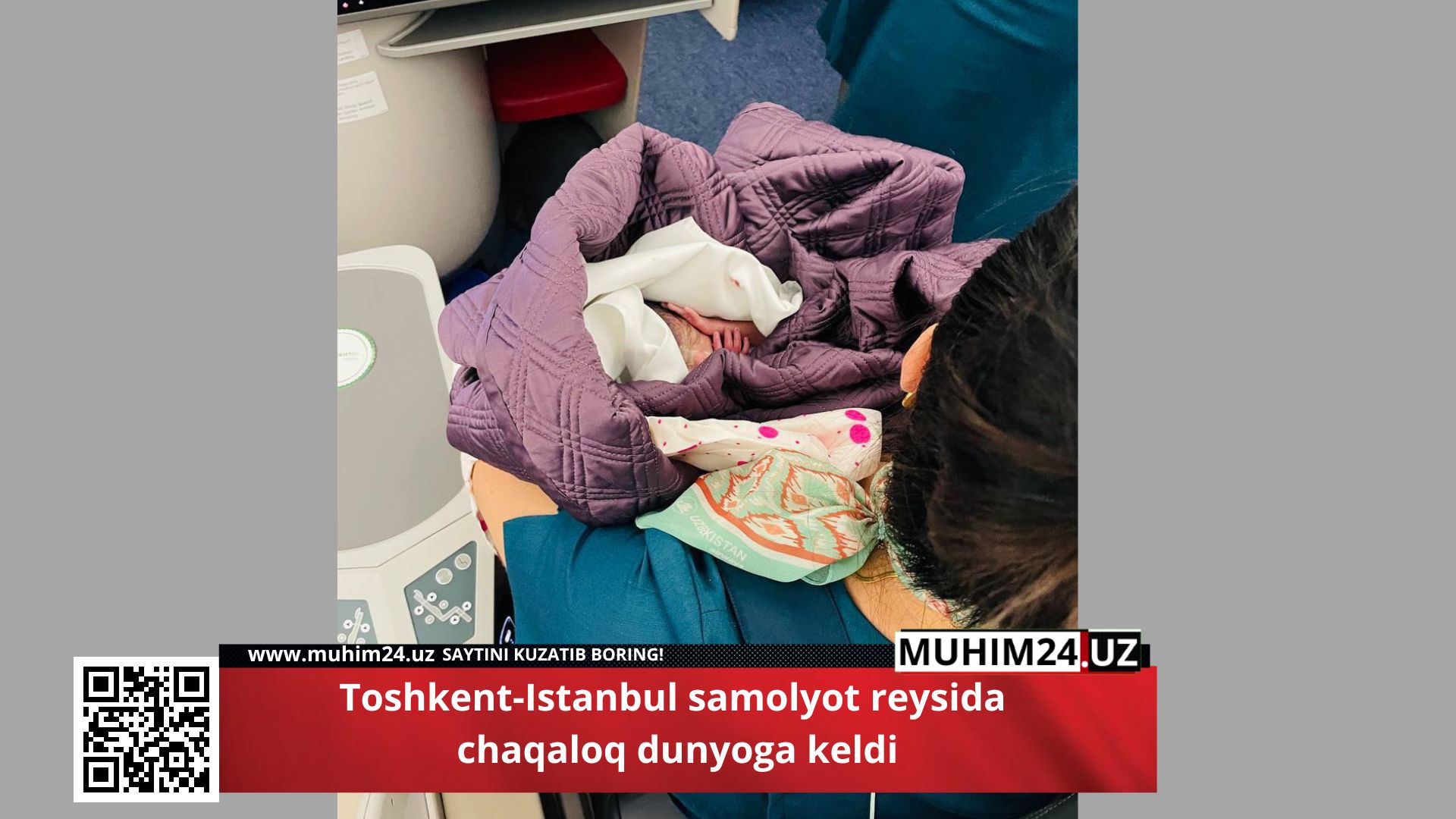 Toshkent-Istanbul samolyot reysida chaqaloq dunyoga keldi