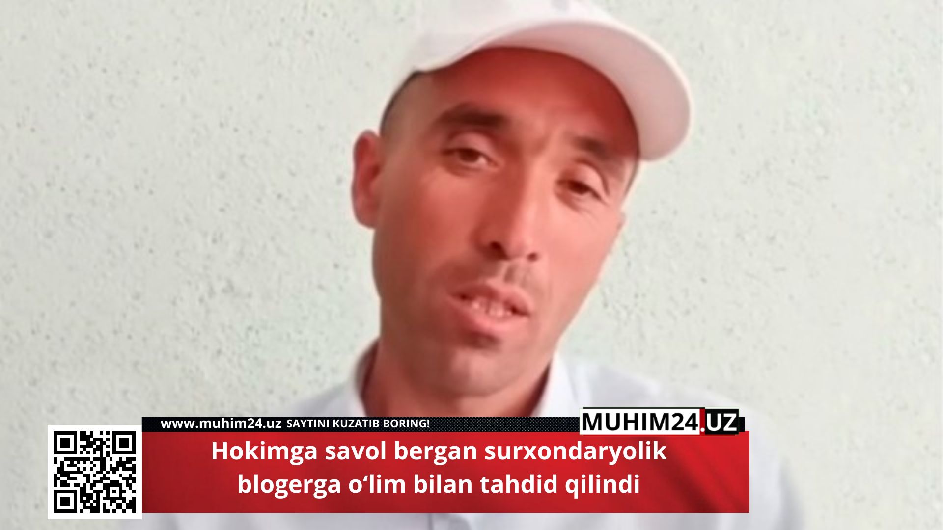 Hokimga savol bergan surxondaryolik blogerga o‘lim bilan tahdid qilindi