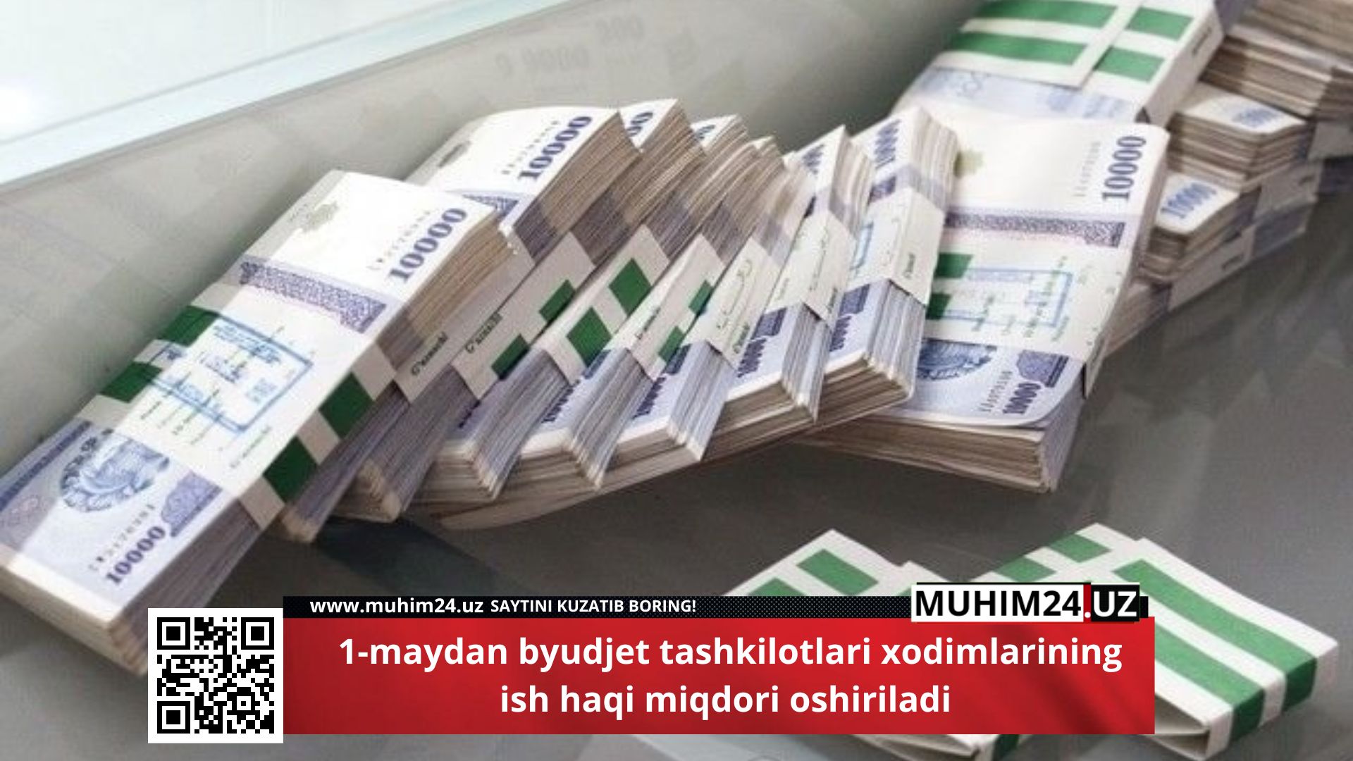 1-maydan byudjet tashkilotlari xodimlarining ish haqi miqdori oshiriladi