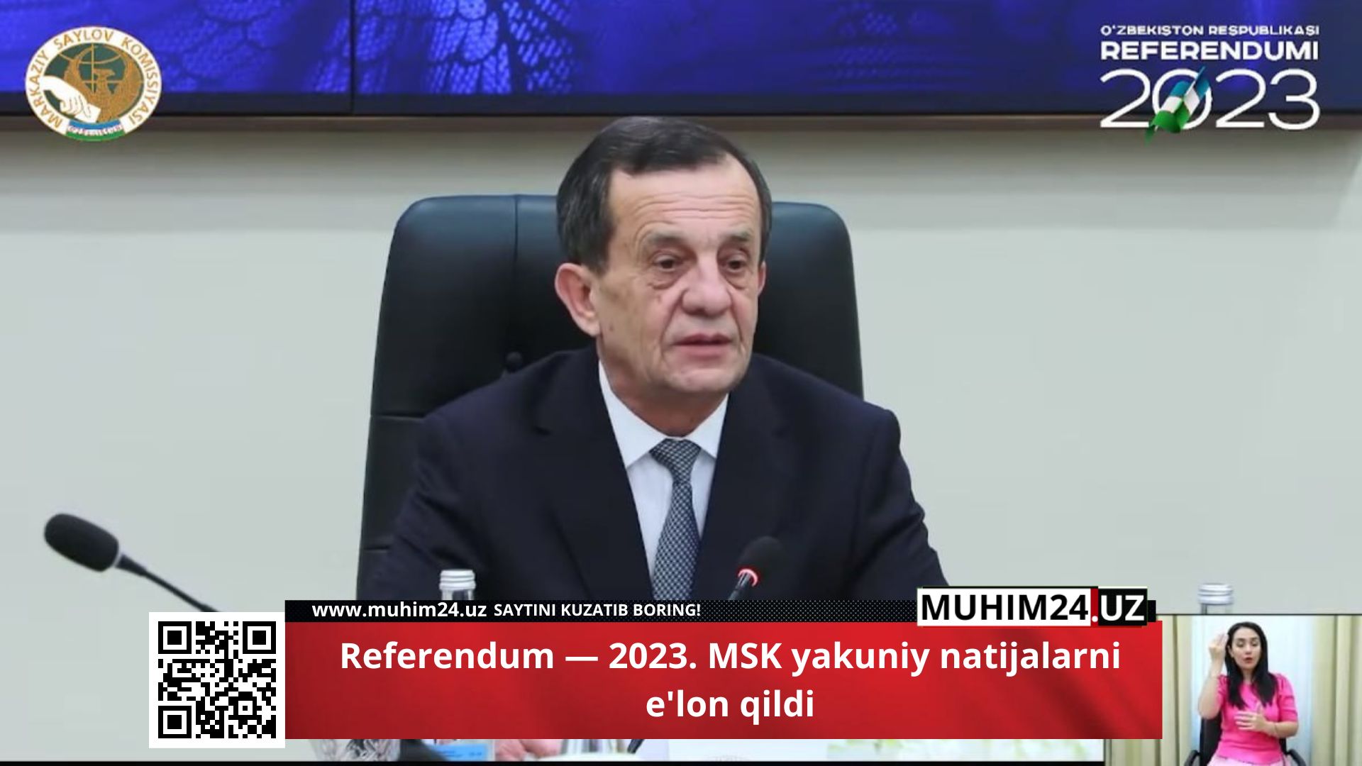 Referendum — 2023. MSK yakuniy natijalarni e’lon qildi