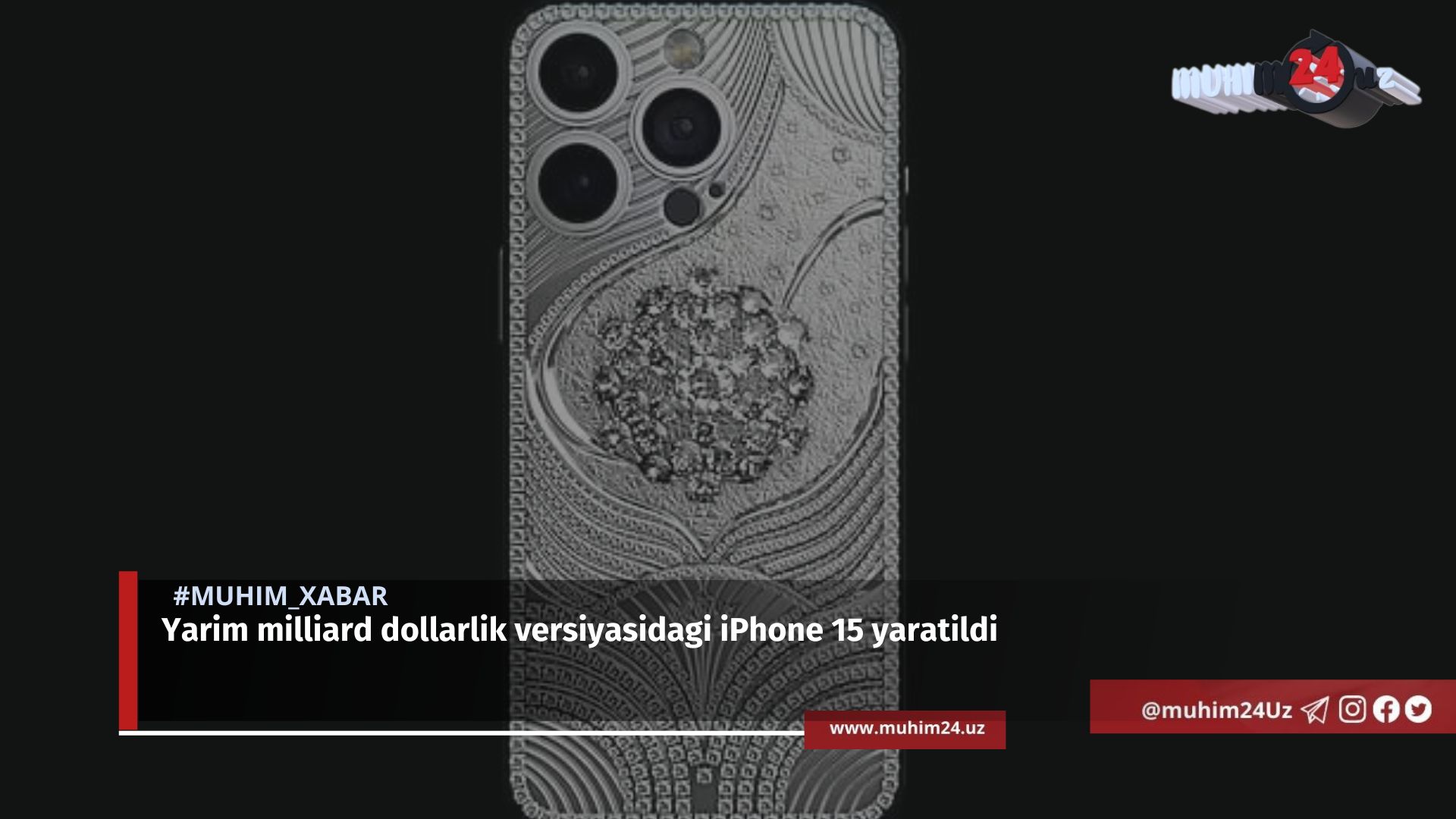 Yarim milliard dollarlik versiyasidagi iPhone 15 yaratildi 