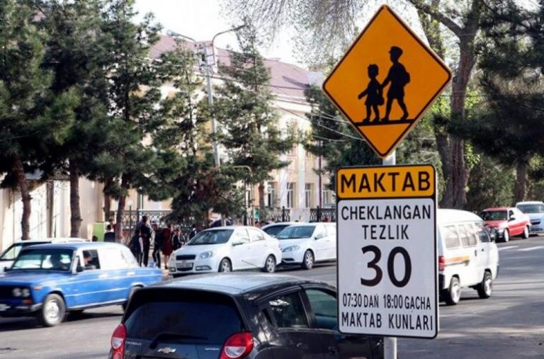 Maktab oldidan 30 km/s tezlikdan ortiq tezlikdagi avtomobil harakati jarimaga tortiladi