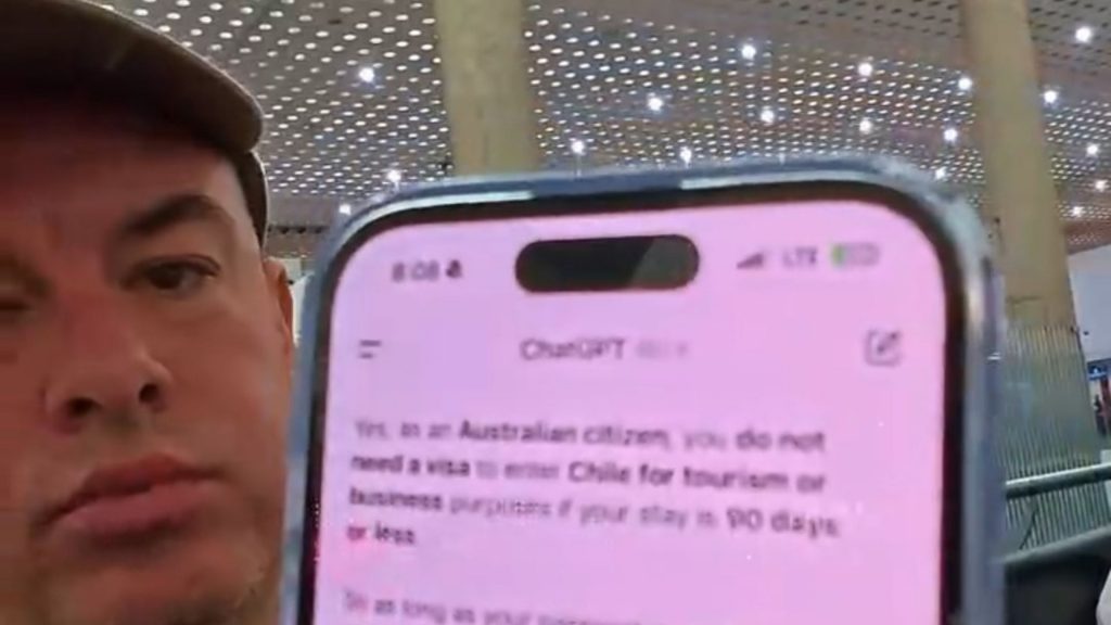 Mark Pollard ChatGPT’ga ishonib Chili aeroportida qolib ketdi