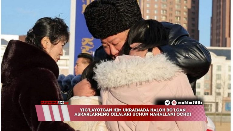Yig’layotgan Kim Ukrainada halok bo’lgan askarlarning oilalari uchun mahallani ochdi