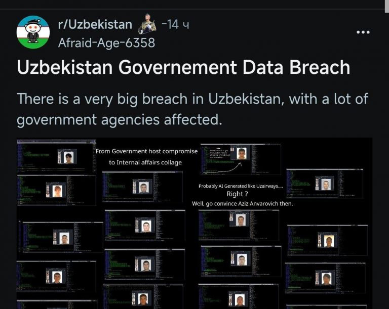 Mishmishlar: 15 mln o’zbekistonlikning shaxsiy ma’lumotlari sizib chiqqan